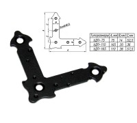 Уголок 75 мм декоративный, прямой, черн. мат. STARFIX