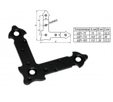 Уголок 75 мм декоративный, прямой, черн. мат. STARFIX