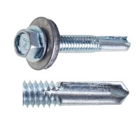 Саморез кровельный 6.3х38 мм цинк, шайба с прокл., PT5 (2500 шт в коробе) STARFIX (увеличенное сверло)