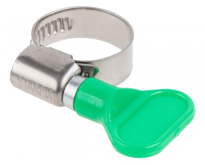Хомут червячный с ключом "бабочка" 12-20 мм, нерж.сталь (W2) STARFIX