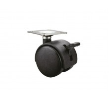 Опора колёсная d-40мм на площадке с фиксатором, пластмасса STARFIX