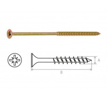 Шуруп универсальный 6.0х140 мм желтый цинк (100 шт в карт. уп.) STARFIX