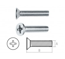 Винт М3х25 мм потай. головка, цинк, DIN 965 (1000 шт в карт. уп.) STARFIX