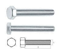 Болт М20х55 мм шестигр., цинк, кл.пр. 5.8, DIN 933 (5 кг) STARFIX