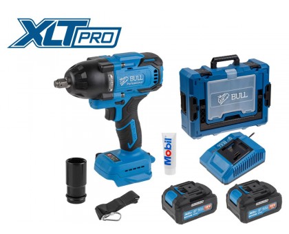 Аккум. ударный гайковерт BULL SC 1807 Xcase, XLTpro, БЕСЩЕТ., 18 В, 750 Н*м, 1/2", 2х4 А*ч, з/у 4 А