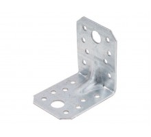 Уголок крепежный усиленный 53х65х65 мм С 2.0 мм белый цинк STARFIX