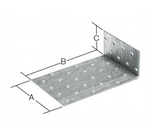 Уголок крепежный анкерный 40х120х40 мм KUL белый цинк STARFIX