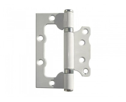 Петля 100 мм универсальная неврезная, белая (2 шт в зип-локе) STARFIX (неразъёмная)