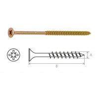 Шуруп универсальный 6.0х120 мм желтый цинк (100 шт в карт. уп.) STARFIX