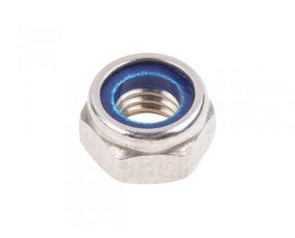 Гайка М10 со стопорным кольцом, нерж.сталь (А2), DIN 985 (5 шт в зип-локе) STARFIX