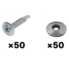 Набор для крепления теплиц, металлический каркас (50 шт в зип-локе) STARFIX