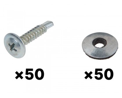 Набор для крепления теплиц, металлический каркас (50 шт в зип-локе) STARFIX