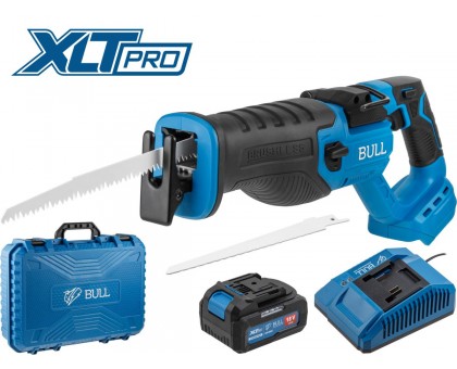 Аккум. сабельная пила BULL CSR 2118 E XLTpro, SET, БЕСЩЕТ., 18 В, дер. 210 мм, 1х4 А*ч, з/у 4 А