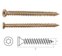 Шуруп по бетону 7.5х72 мм желтый цинк, T30 (5 кг) STARFIX