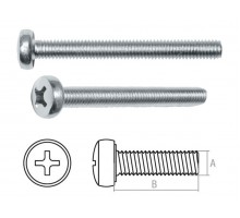 Винт М5х8 мм полусф. головка, цинк, DIN 7985 (1000 шт в карт. уп.) STARFIX