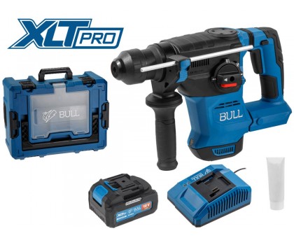 Аккум. перфоратор BULL CBH 1826 Xcase, XLTpro, БЕСЩЕТ., 18 В, 2.6 Дж, 26 мм, 1x4 А*ч, з/у