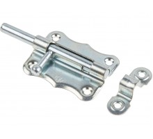 Шпингалет 60 мм фигурный ЗТ2, белый цинк STARFIX