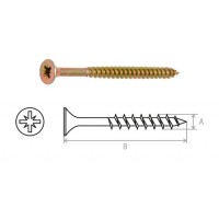 Шуруп универсальный 6.0х80 мм желтый цинк (50 шт в пласт. конт.) STARFIX