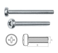 Винт М8х70 мм полусф. головка, цинк, DIN 7985 (100 шт в карт. уп.) STARFIX