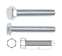 Болт М8х12 мм шестигр., цинк, кл.пр. 5.8, DIN 933 (10 шт в зип-локе) STARFIX