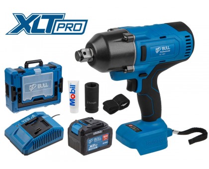 Аккум. ударный гайковерт BULL SC 1801 Xcase XLTpro БЕСЩЕТ., 18 В, 1000 Н*м, 3/4", 1х6 А*ч, з/у 4 А