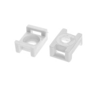 Площадка для хомут-стяжки 16х23 мм усиленная, белая (500 шт в пакете) (STARFIX)