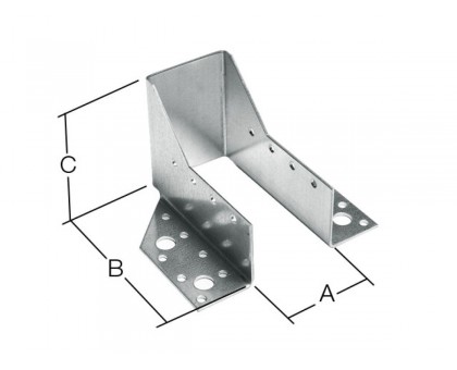 Опора бруса раскрытая 100х140х76 мм OBR Z белый цинк STARFIX