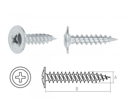 Саморез 4.2х13 мм с прессшайбой, цинк, острый (1000 шт в карт. уп.) STARFIX