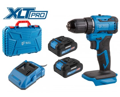 Аккум. дрель-шуруповерт BULL SR 1804 в чем. XLTpro БЕСЩЕТ., Импульс., 18 В, 45 Н*м, 2х2 А*ч, з/у 2 А
