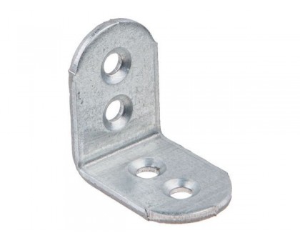 Уголок мебельный 17х25х25 мм белый цинк (100 шт в карт. уп.) STARFIX