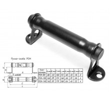 Ручка-скоба 80 мм металлическая, черн.мат. STARFIX
