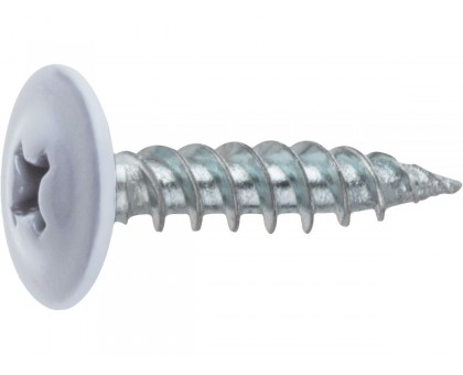 Саморез 4.2х16 мм с прессшайбой, цинк, острый, RAL 9003 (500 шт в карт. уп.) STARFIX (цвет сигнальный белый)