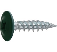 Саморез 4.2х16 мм с прессшайбой, цинк, острый, RAL 6005 (150 шт в пласт. конт.) STARFIX (цвет зеленый мох)