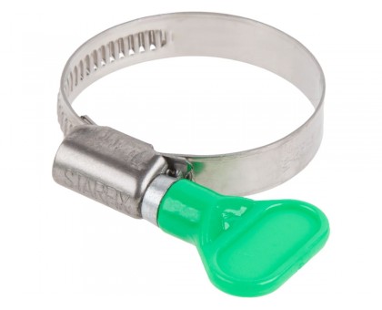 Хомут червячный с ключом "бабочка" 25-40 мм, нерж.сталь (W2) STARFIX