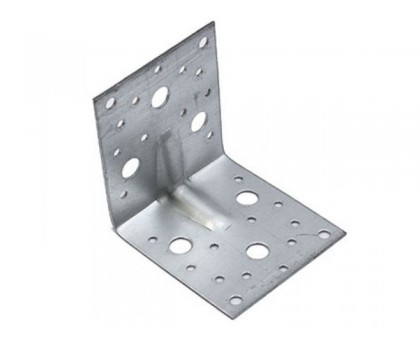 Уголок крепежный усиленный 65х90х90 мм  1.8 мм белый цинк STARFIX