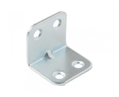 Уголок мебельный 25х25х25 мм белый цинк (100 шт в карт. уп.) STARFIX
