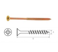 Шуруп универсальный 5.0х100 мм желтый цинк (50 шт в пласт. конт.) STARFIX