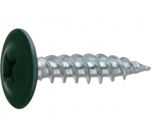 Саморез 4.2х16 мм с прессшайбой, цинк, острый, RAL 6005 (14000 шт в коробе) STARFIX (цвет зеленый мох)