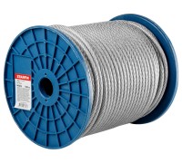 Трос стальной в ПВХ М8(6) DIN 3055 (бухта 100 м) STARFIX
