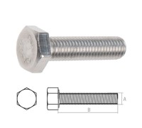 Болт М6х50 шестигр., нерж.сталь (А2), DIN 933 (10 шт в зип-локе) STARFIX