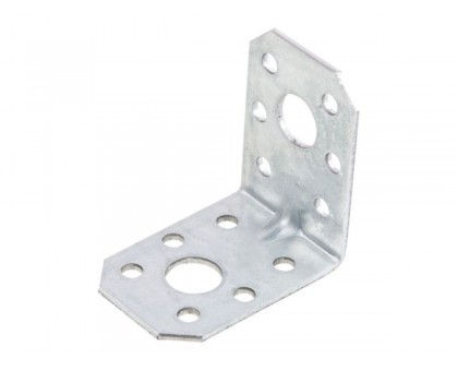 Уголок крепежный усиленный 35х50х50 мм С 2.0 мм белый цинк STARFIX