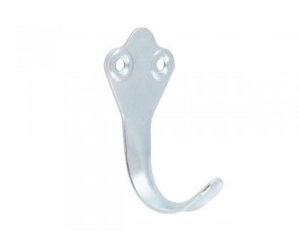 Крючок-вешалка №2 белый цинк STARFIX