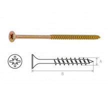 Шуруп универсальный 6.0х120 мм желтый цинк (5 кг) STARFIX