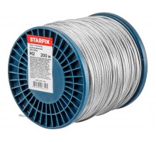 Трос стальной, оцинк. М2 DIN 3055 (бухта 200 м) STARFIX