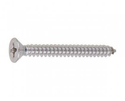 Саморез 5.5х38 мм потай головка, острый, нерж.сталь (А2), DIN 7982 (10 шт в зип-локе) STARFIX