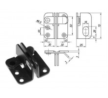 Проушины для замка с фиксатором черн.мат. STARFIX