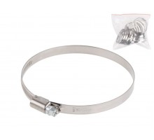 Хомут червячный 80-100 мм, нерж.сталь (W2) (25 шт в пакете) STARFIX