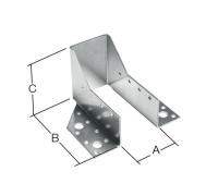 Опора бруса раскрытая 51х135х76 мм OBR Z белый цинк STARFIX