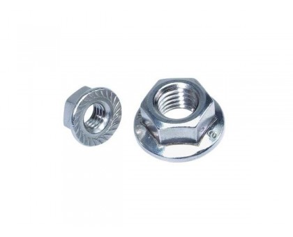 Гайка М12 с фланцем, цинк, DIN 6923 (150 шт в карт. уп.) STARFIX