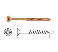 Шуруп универсальный 6.0х100 мм желтый цинк (1200 шт в коробе) STARFIX